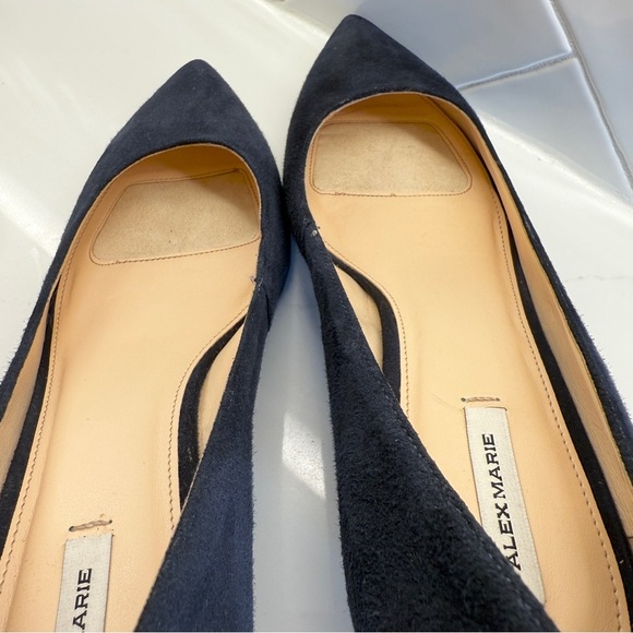 Alex Marie Noelli Women's Blue Suede Pointed Toe Pumps Size 10M Comfy Dressy - Picture 5 of 11